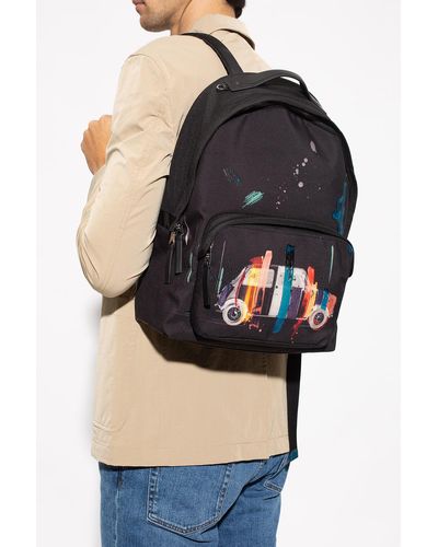 Paul Smith Backpack From Recycled Material - Black