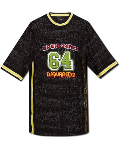 DSquared² Transparent Dress With Logo, - Black