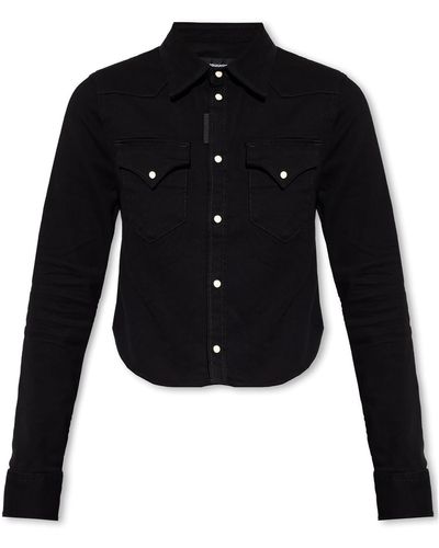 DSquared² Cropped Shirt - Black