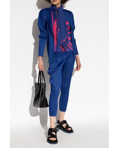 Pleats Please Issey Miyake Pleated Top - Blue