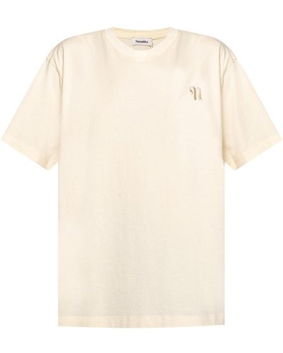 Nanushka ‘Rece’ T-Shirt With Logo - Natural