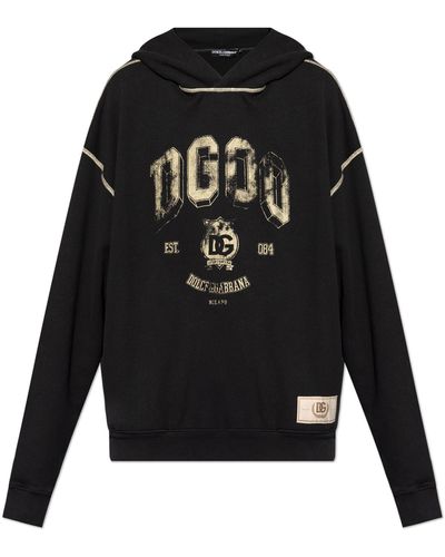 Dolce & Gabbana Sweatshirt With Print, - Black