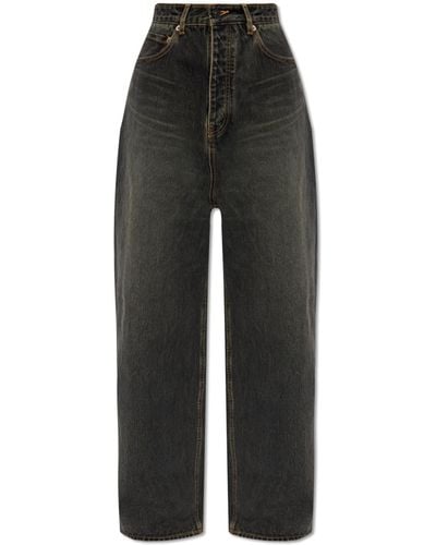 Balenciaga Jeans With Logo, - Black