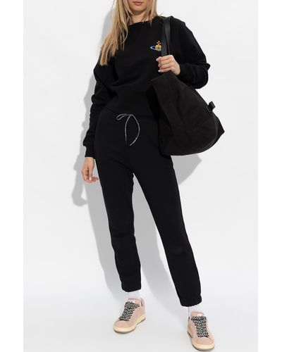 Vivienne Westwood Sweatpants With Logo - Black