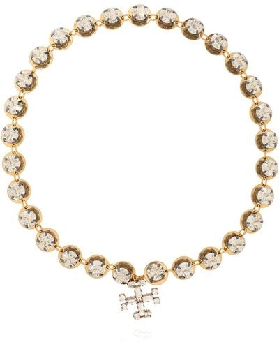 Tory Burch Necklace With Logo - Metallic