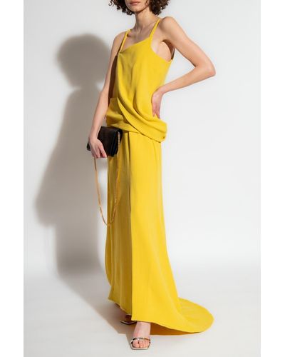 BITE STUDIOS Wool Slip Dress - Yellow