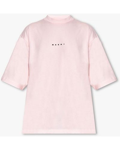 Marni T-Shirt With Logo - Pink