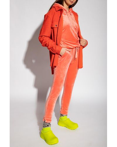 UGG 'haydn' Sweatpants With Velvet Finish - Orange