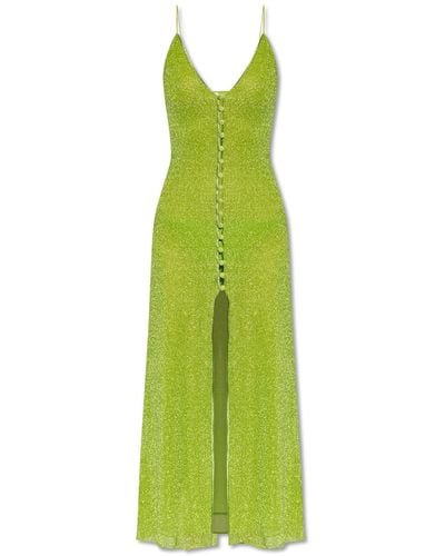 Oséree Dress With Dotted Pattern, - Green
