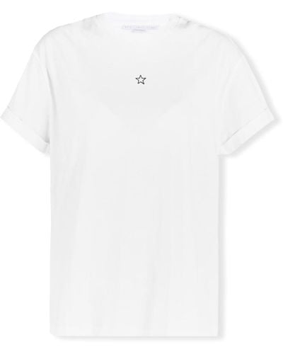 Stella McCartney Rolled Sleeve T-Shirt - White