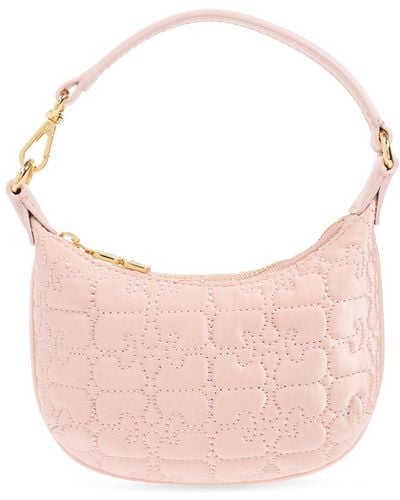 Ganni 'butterfly Mini' Quilted Handbag, - Pink