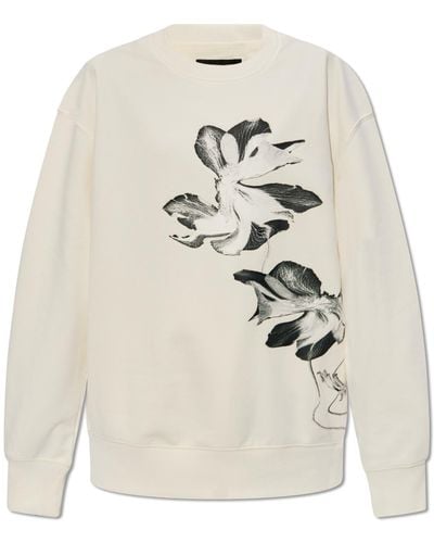Y-3 Floral Sweatshirt, - White