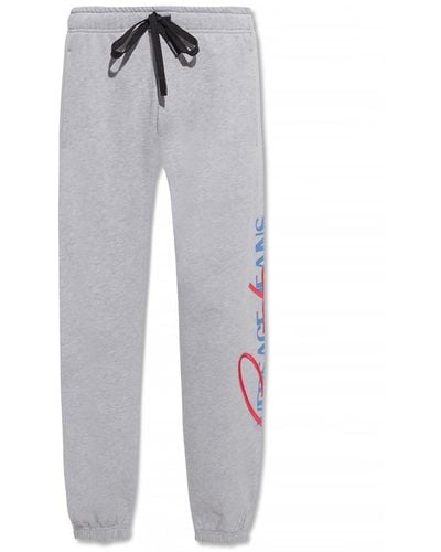 Versace Joggers With Logo - Grey
