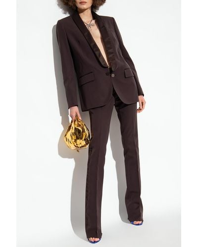 DSquared² Suit With Satin Trim - Brown