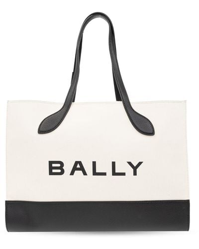 Bally ‘Bar Keep On Ew’ Shopper Bag - White