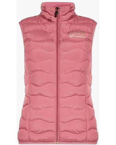 EA7 Insulated Vest With Logo, ' - Pink