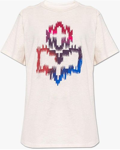 Isabel Marant 'zewel' Printed T-shirt - Natural