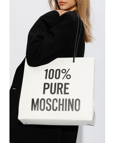 Moschino Printed Shopper Bag, - White