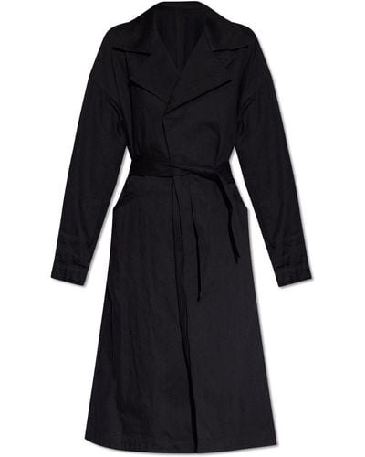 Yohji Yamamoto Single-breasted Coat, - Black