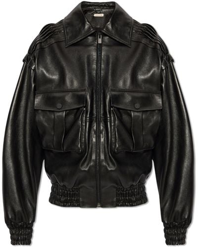 The Mannei 'turku' Leather Jacket, - Black