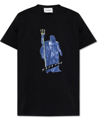 Iceberg T-shirt With Logo, - Black