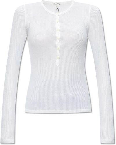 Rag & Bone Ribbed Top - White