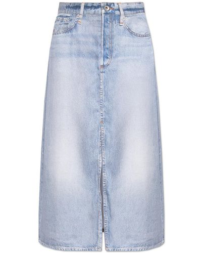 Rag & Bone Skirt With Front Split - Blue