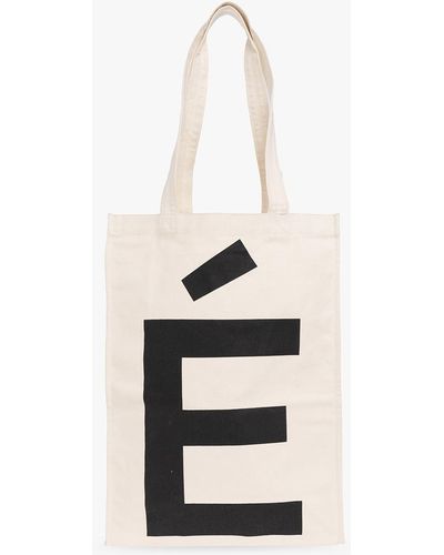Etudes Studio Shopper Bag With Logo, - White