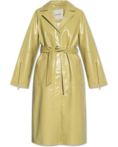 Herskind Leather Coat 'puch', - Yellow