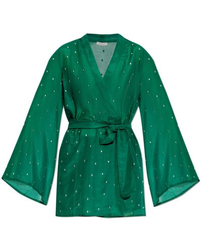 Oséree Dress With Crystals, - Green