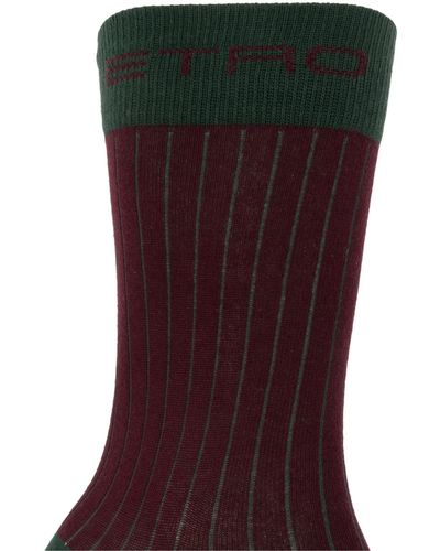 Etro Cotton Socks - Red