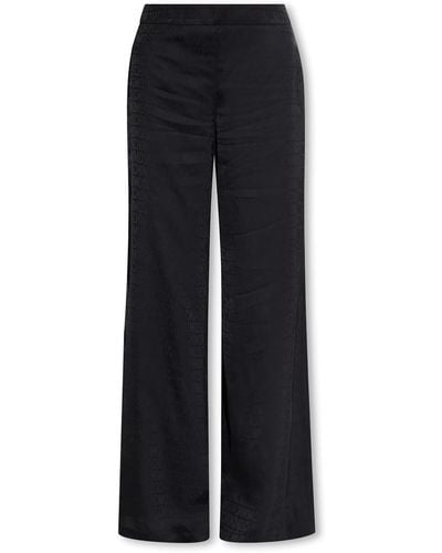 Moschino Trousers With Logo - Black