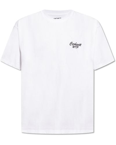 Carhartt Printed T-shirt, - White