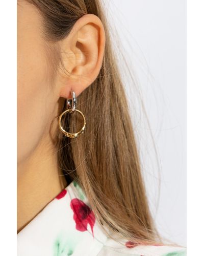 Marni Earrings With Pendants, - Metallic
