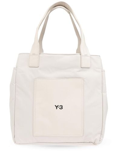 Y-3 Shopper Bag With Logo, - Natural