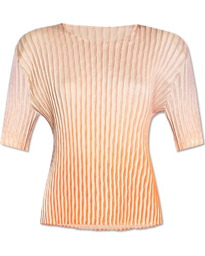 Issey Miyake Pleated Top, - Pink