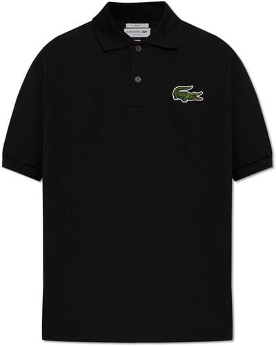 Lacoste Polo Shirt With Logo, - Black