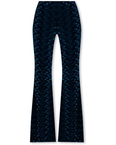 Diane von Furstenberg Velvet Trousers - Blue