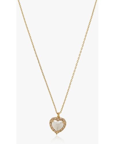Kate Spade Necklace With Heart-Shaped Charm - Metallic