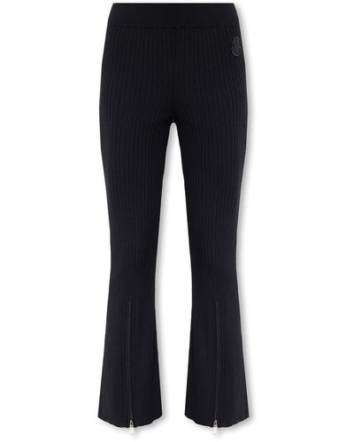 Moncler Ribbed Trousers, ' - Black