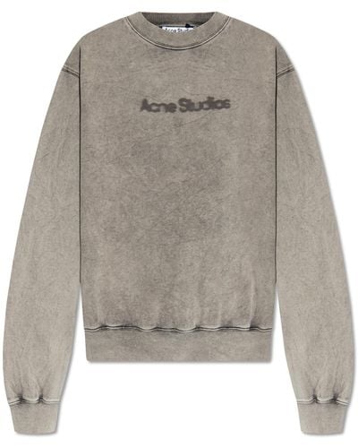 Acne Studios Sweatshirt With Logo, - Grey