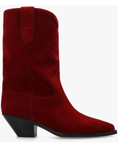 Isabel Marant 'dahope' Heeled Ankle Boots - Red