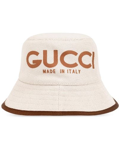 Gucci Bucket Hat, - Natural