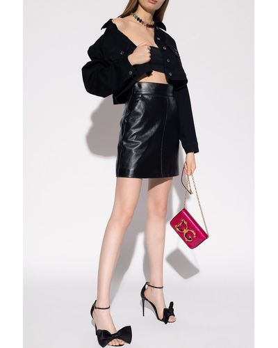 Dolce & Gabbana Leather Skirt - Black