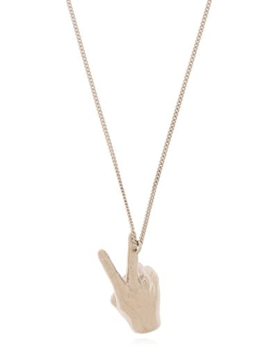 Y. Project Necklace With Charm, - Metallic