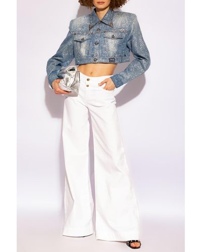Versace Jeans Couture Short Denim Jacket - Blue