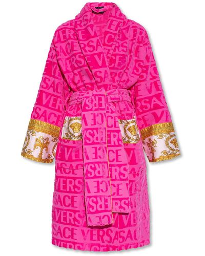 Versace Patterned Bathrobe - Pink