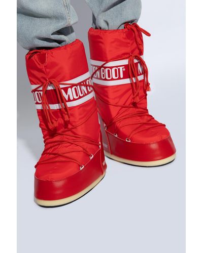 Moon Boot 'icon' Snow Boots, - Red