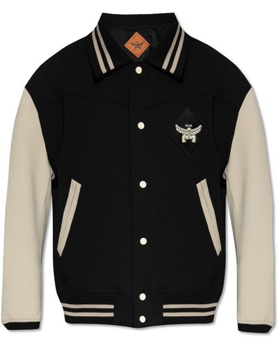 MCM Jacket With Logo Patch, - Black