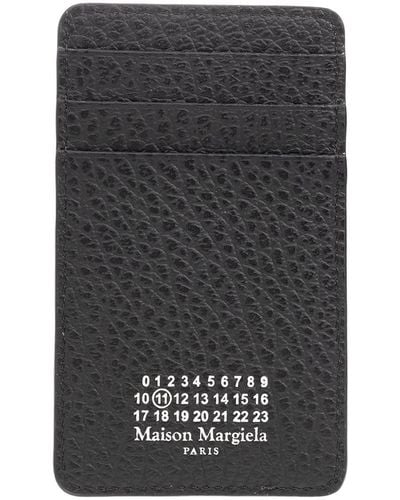 Maison Margiela Leather Card Holder, - Black